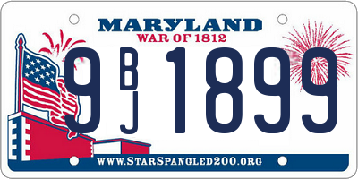 MD license plate 9BJ1899
