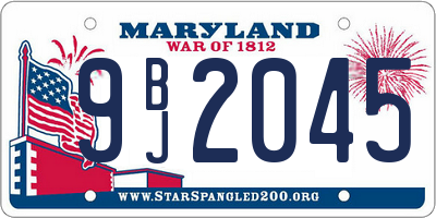 MD license plate 9BJ2045