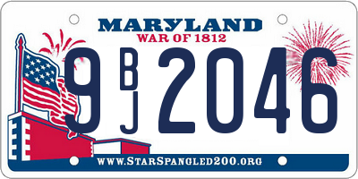MD license plate 9BJ2046