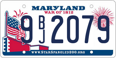 MD license plate 9BJ2079