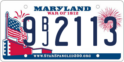 MD license plate 9BJ2113