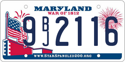MD license plate 9BJ2116