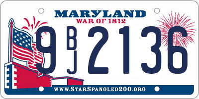 MD license plate 9BJ2136