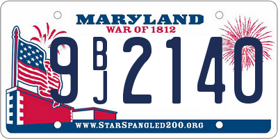 MD license plate 9BJ2140