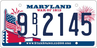 MD license plate 9BJ2145