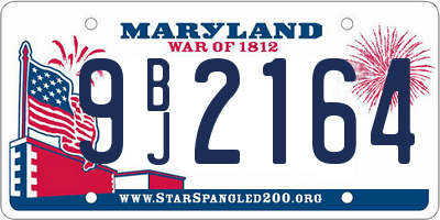 MD license plate 9BJ2164