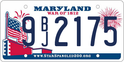 MD license plate 9BJ2175