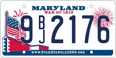 MD license plate 9BJ2176