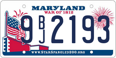 MD license plate 9BJ2193