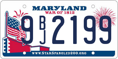 MD license plate 9BJ2199