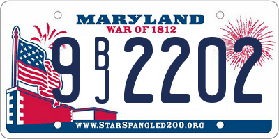 MD license plate 9BJ2202