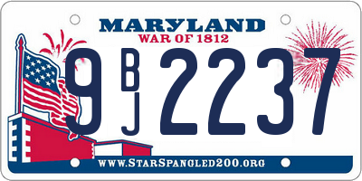 MD license plate 9BJ2237