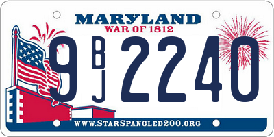 MD license plate 9BJ2240