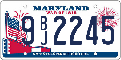 MD license plate 9BJ2245