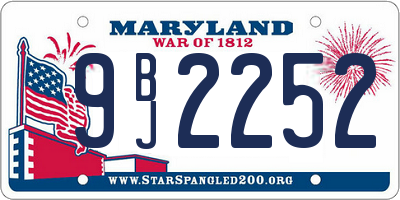MD license plate 9BJ2252