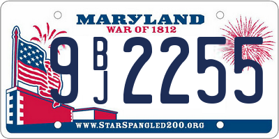 MD license plate 9BJ2255