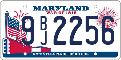 MD license plate 9BJ2256