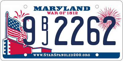 MD license plate 9BJ2262