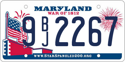 MD license plate 9BJ2267