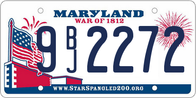 MD license plate 9BJ2272