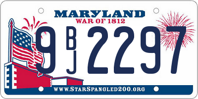 MD license plate 9BJ2297