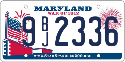 MD license plate 9BJ2336