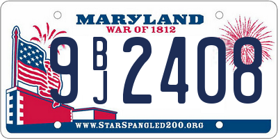 MD license plate 9BJ2408