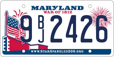 MD license plate 9BJ2426