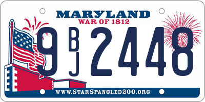 MD license plate 9BJ2448