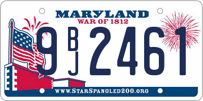 MD license plate 9BJ2461
