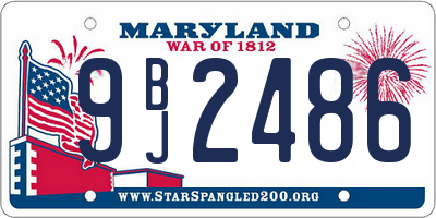 MD license plate 9BJ2486