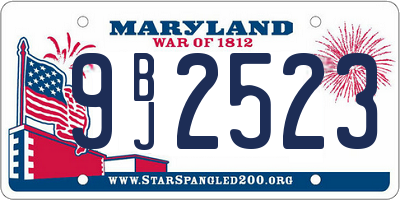 MD license plate 9BJ2523