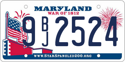 MD license plate 9BJ2524