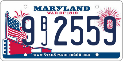 MD license plate 9BJ2559