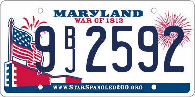 MD license plate 9BJ2592
