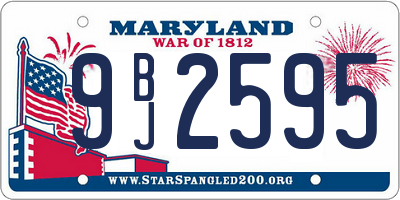 MD license plate 9BJ2595