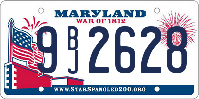 MD license plate 9BJ2628