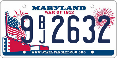MD license plate 9BJ2632