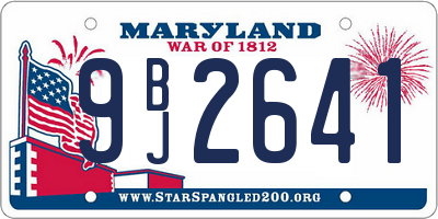 MD license plate 9BJ2641