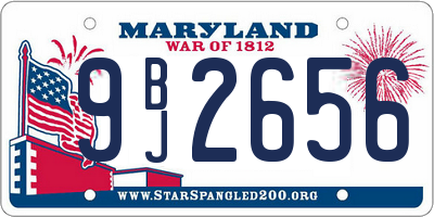 MD license plate 9BJ2656