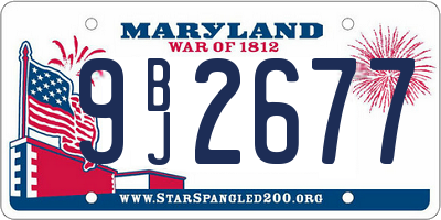 MD license plate 9BJ2677