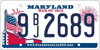 MD license plate 9BJ2689