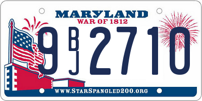 MD license plate 9BJ2710