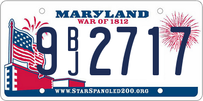 MD license plate 9BJ2717