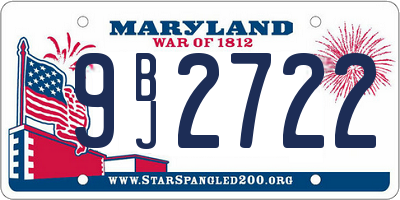 MD license plate 9BJ2722