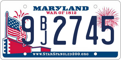 MD license plate 9BJ2745