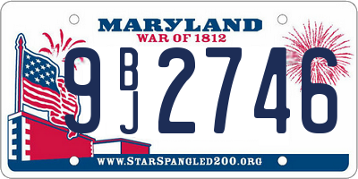 MD license plate 9BJ2746