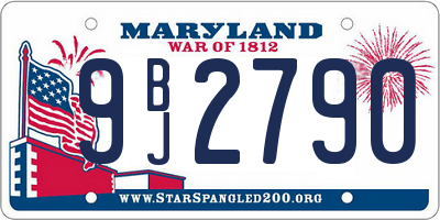 MD license plate 9BJ2790
