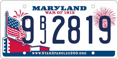MD license plate 9BJ2819
