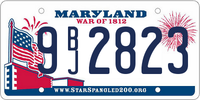 MD license plate 9BJ2823